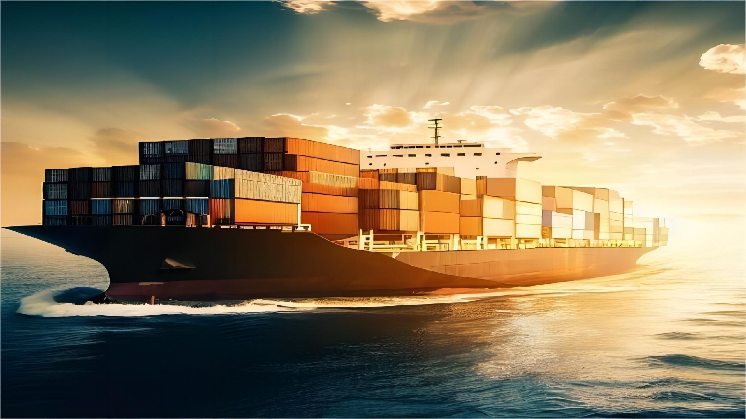 Logistics warehouse with air freight packages ready for export
