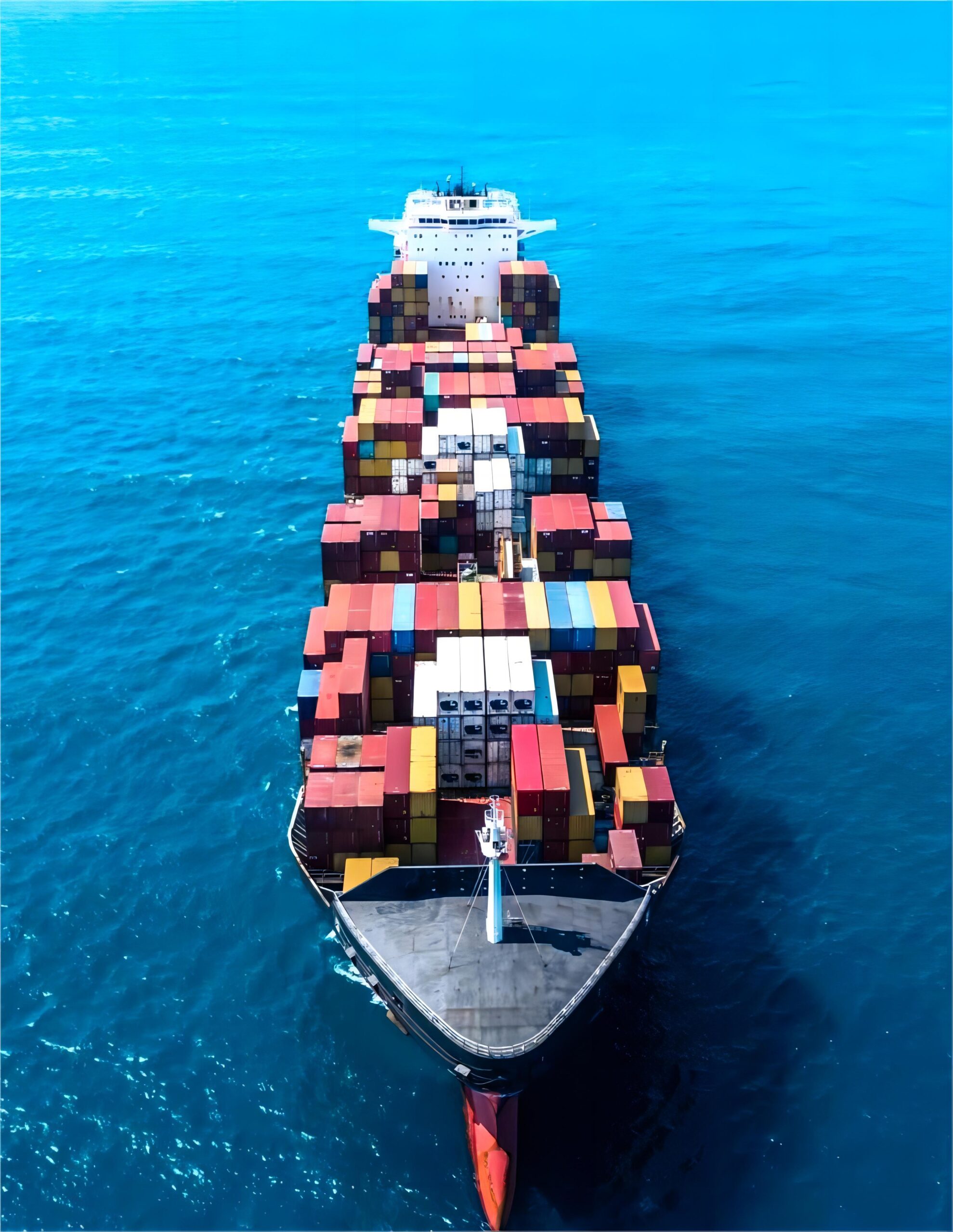 Train transporting goods across continent