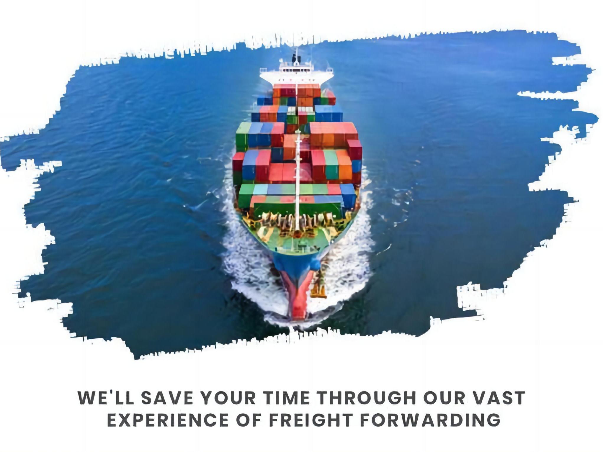 Logistics worker managing ocean freight inventory