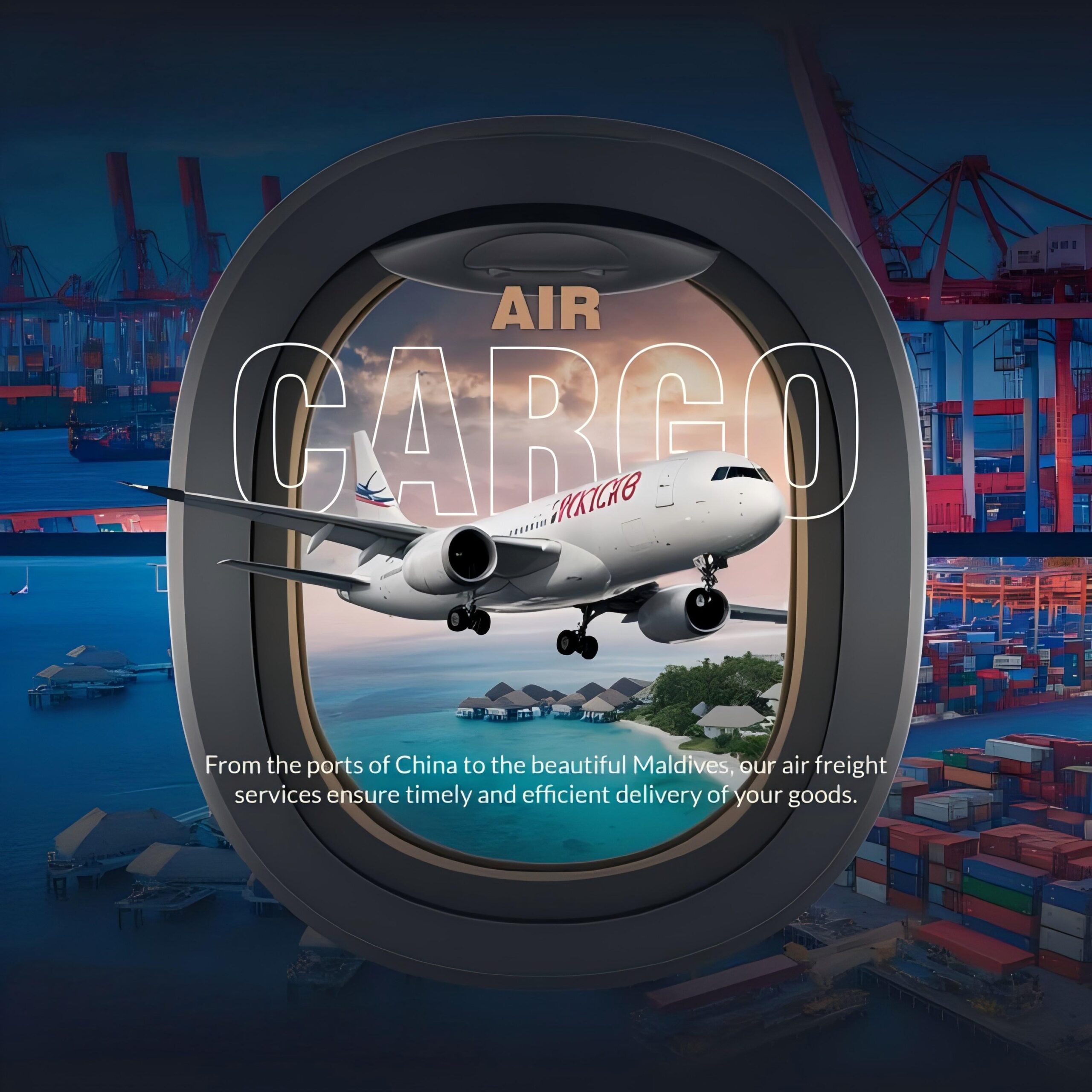 Container ship carrying bag shipments from China to Europe