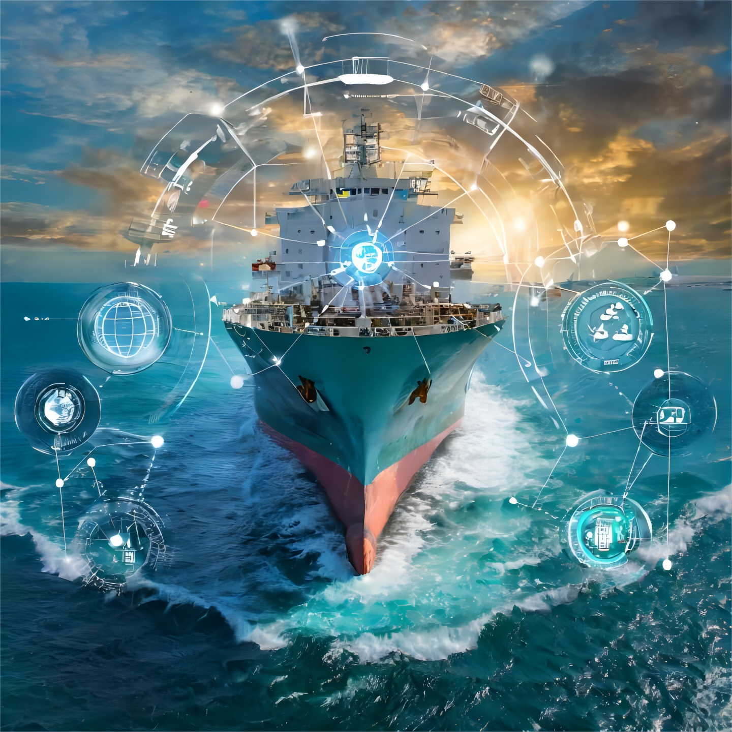 Digital dashboard showing real-time container tracking data
