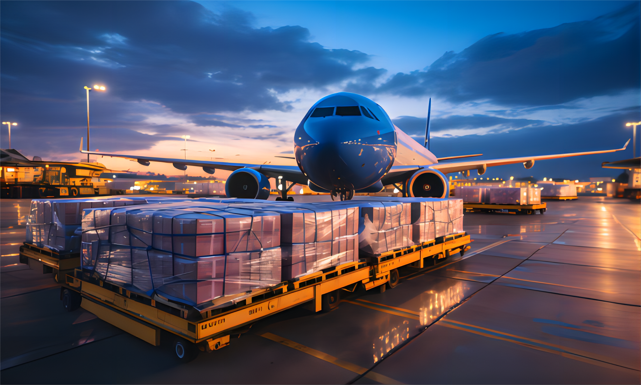 Logistics map showing the sea route from China through the Panama Canal to Florida