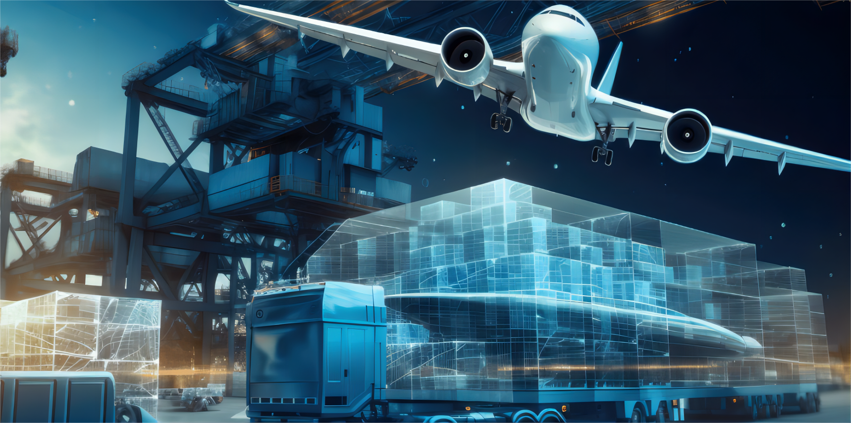 Air freight cargo plane for electronics transport