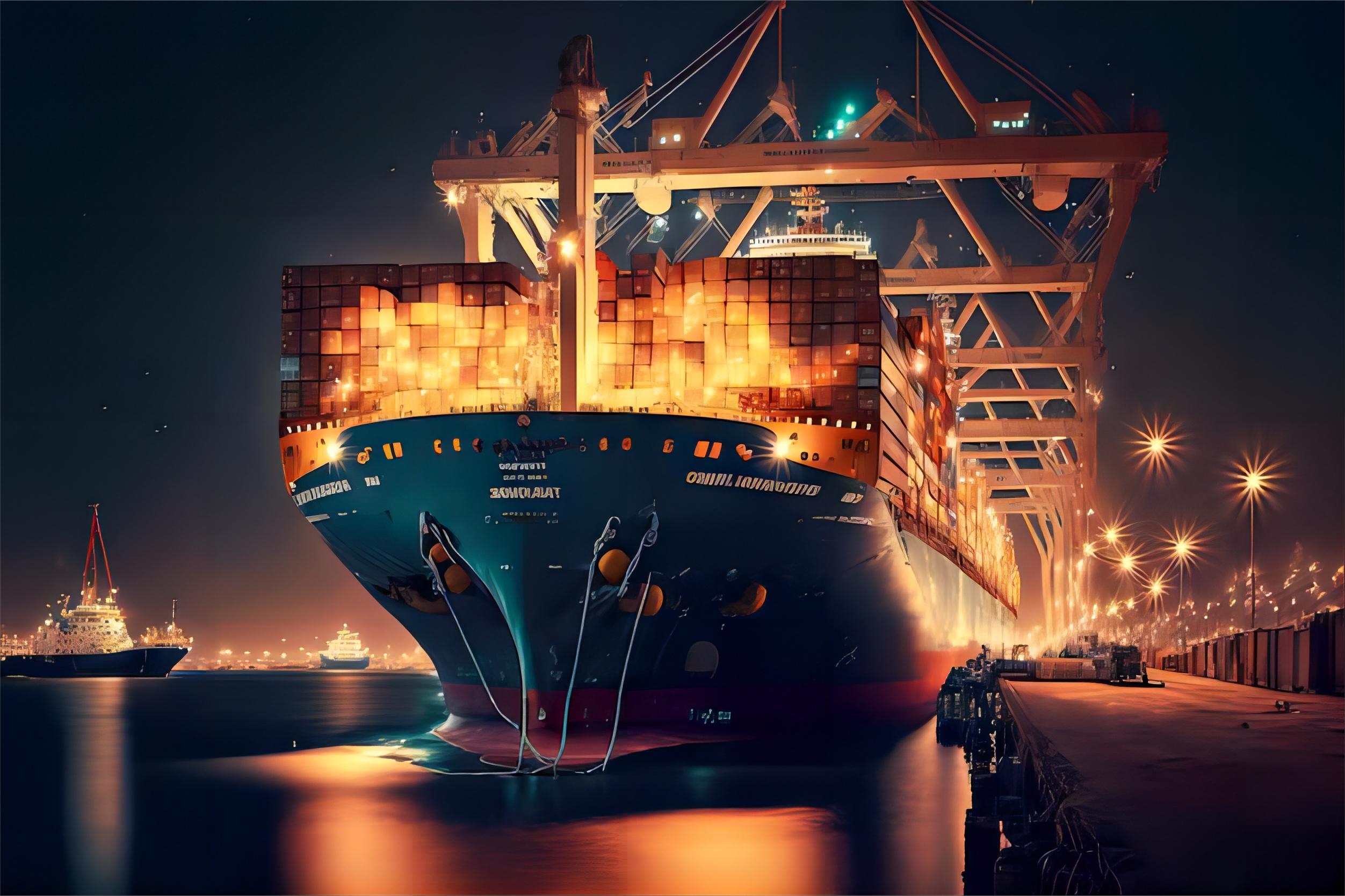 Full Container Load cargo being loaded at a Chinese port for UK delivery