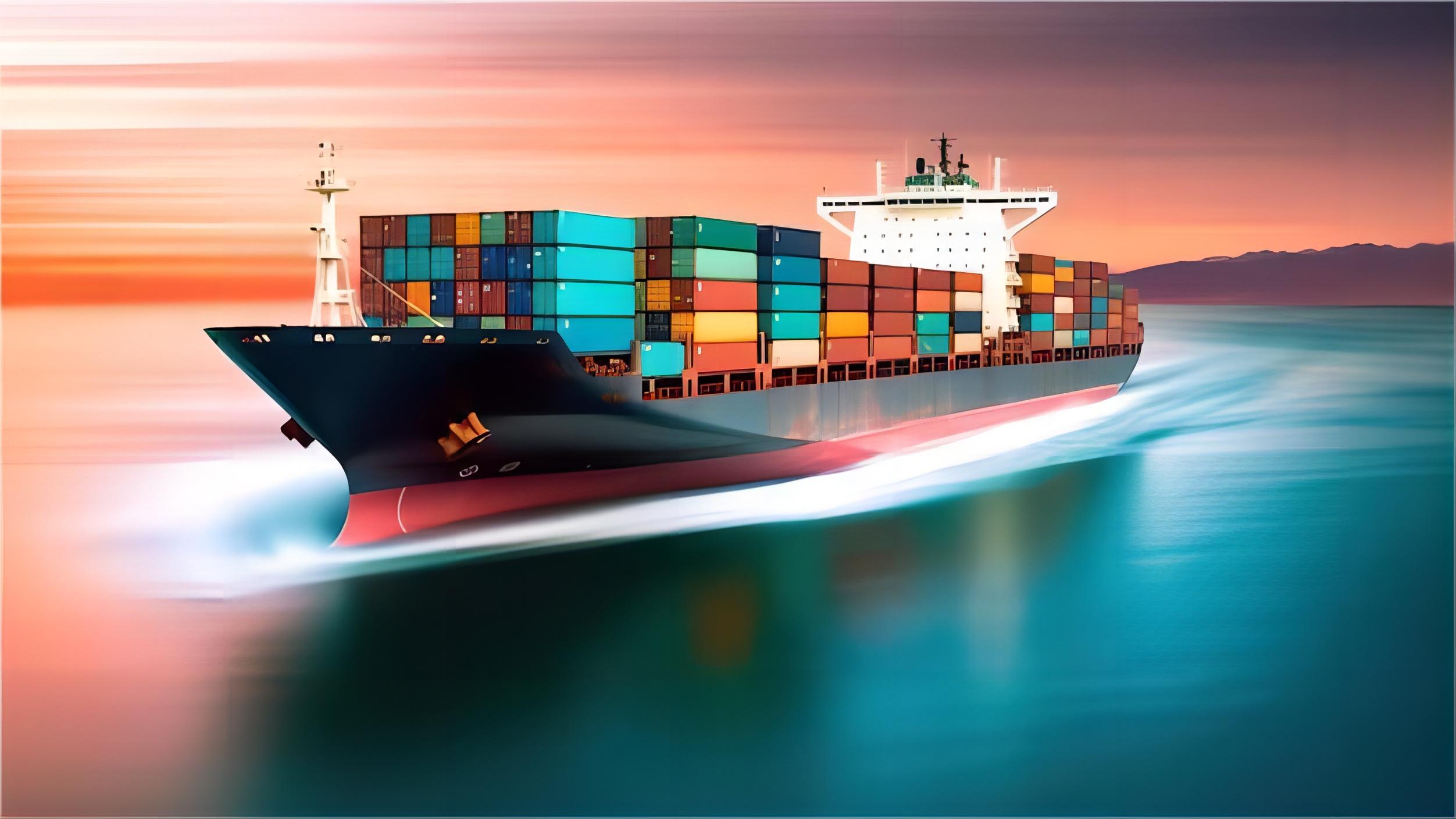 Cargo ship heading to the port of Poti in Georgia