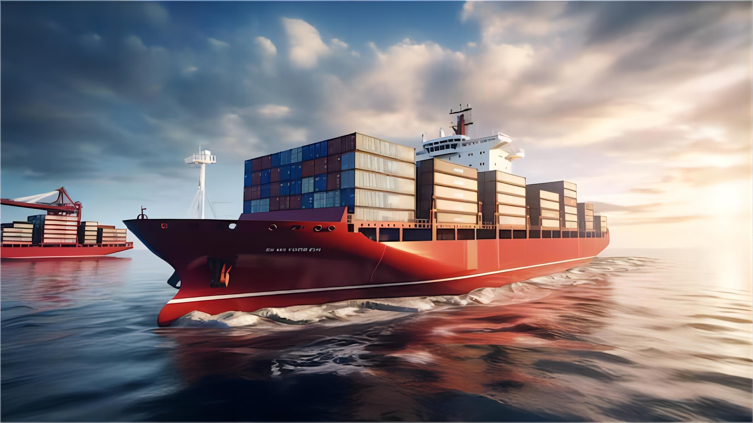 Full container load vessel arriving at an Australian port
