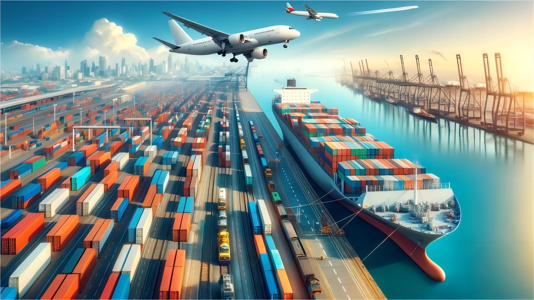 Logistics map of China to Europe trade routes