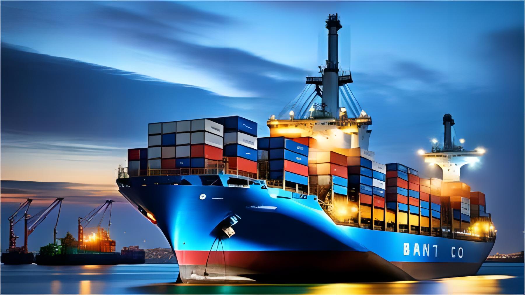 Flat rack container being loaded with large furniture items at a Chinese port