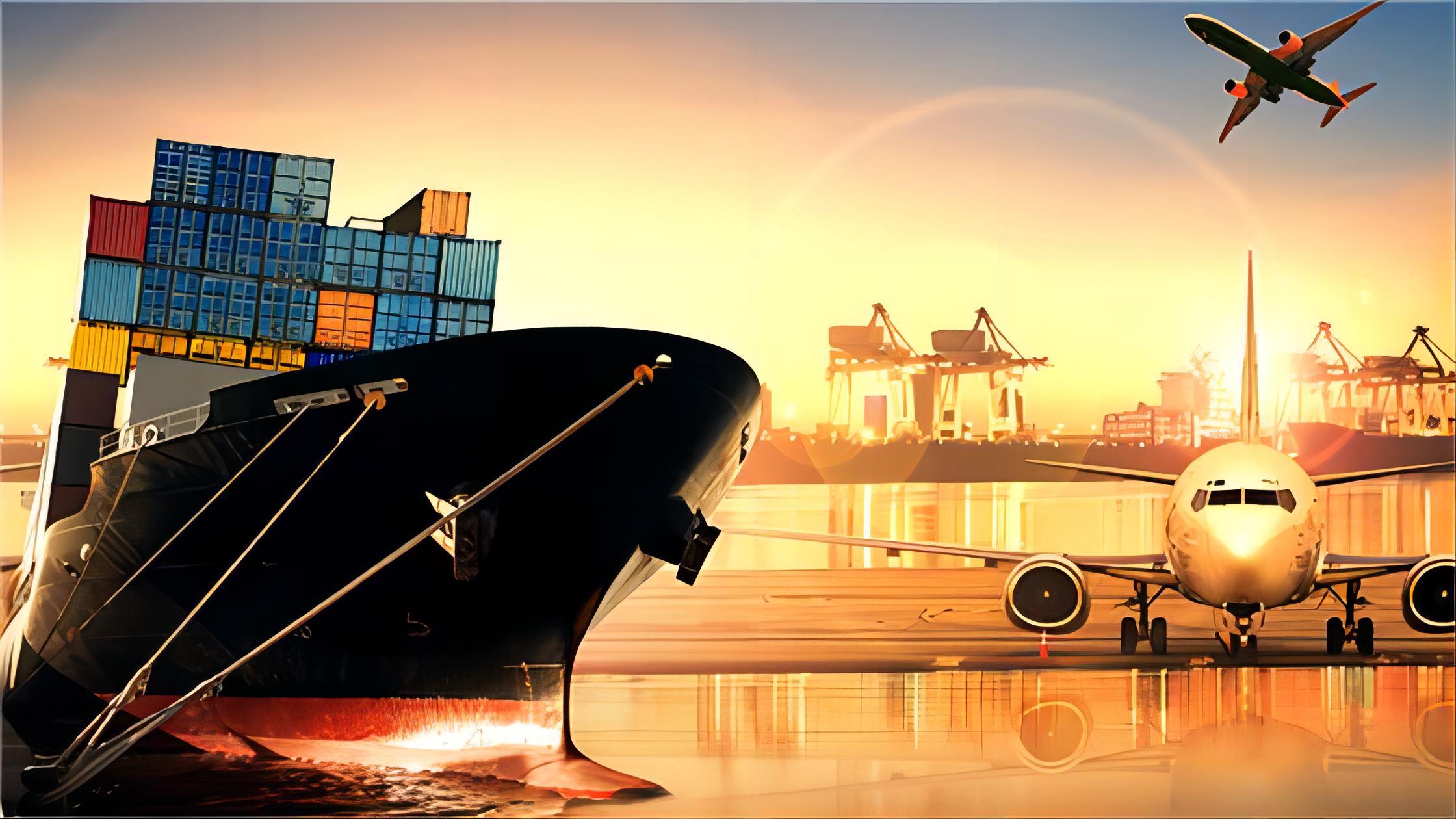 Global shipping map highlighting China to Germany routes
