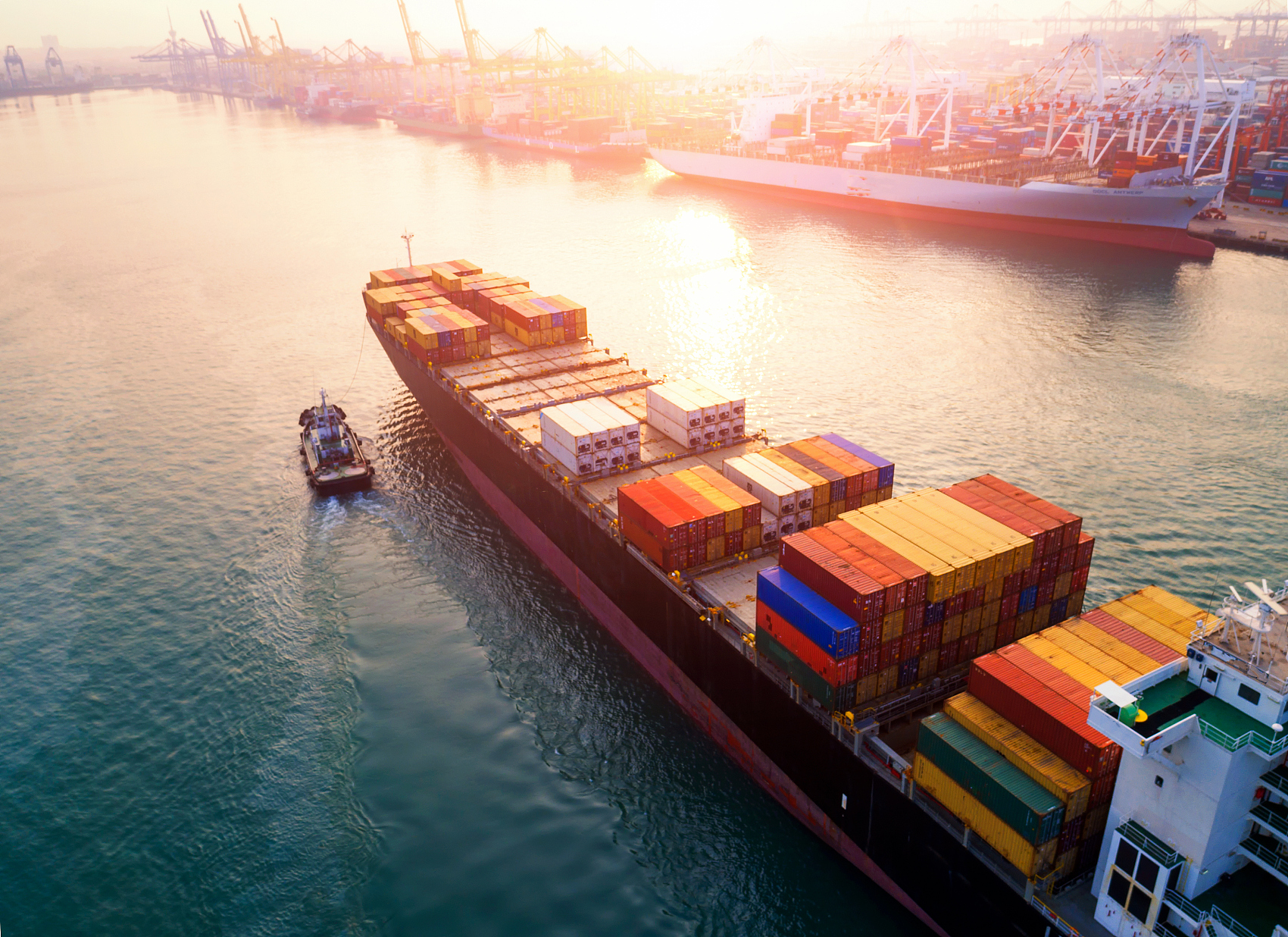 Express courier package being prepared for shipping from China to Canada