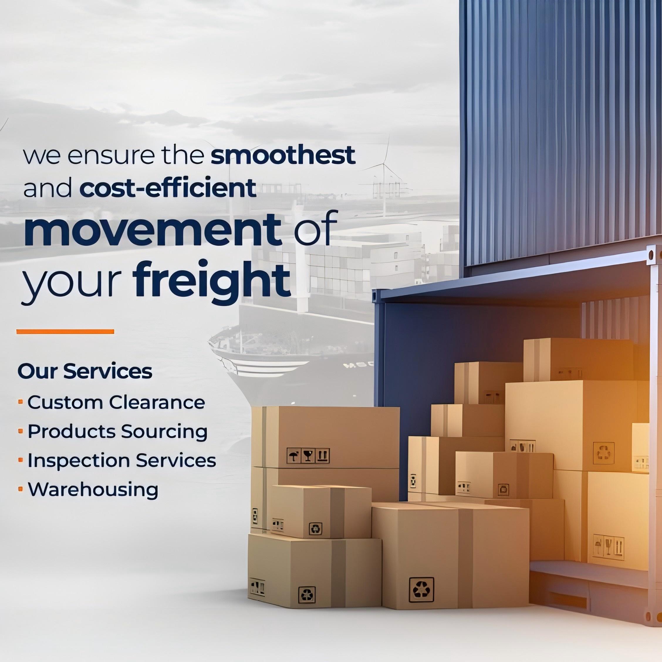 Medical equipment arriving at a Texas warehouse after sea freight