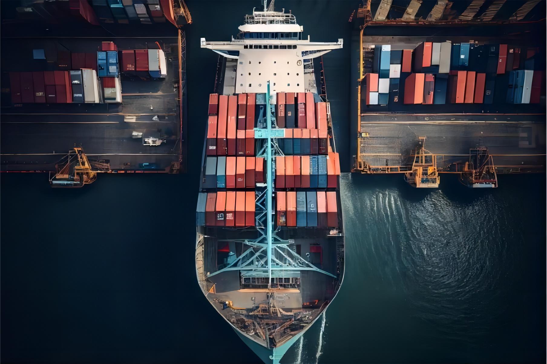 Cargo ship at a Spanish port representing professional customs clearance from China to Spain