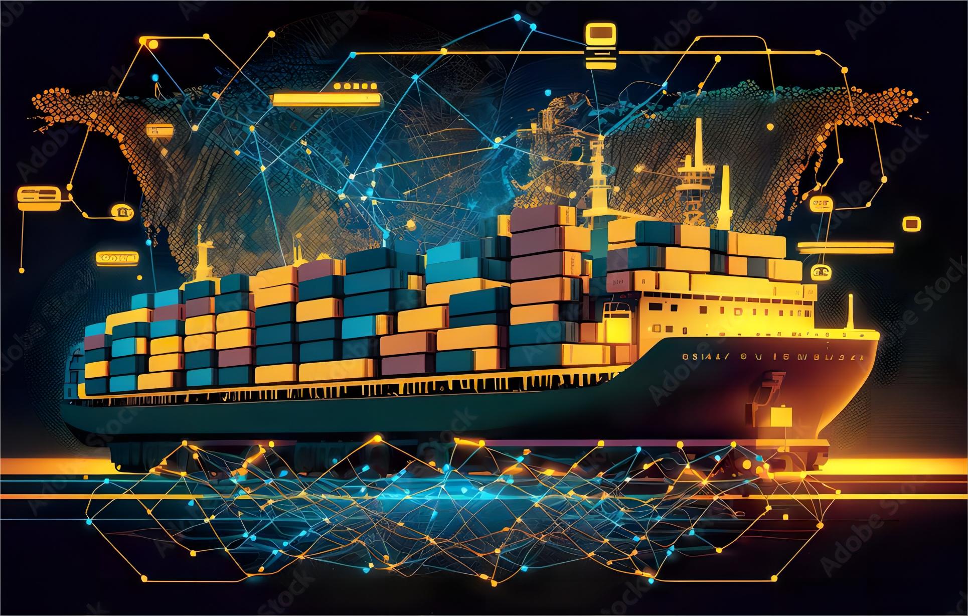 Cargo ship transporting containers for Amazon FBA shipping from China to Mexico